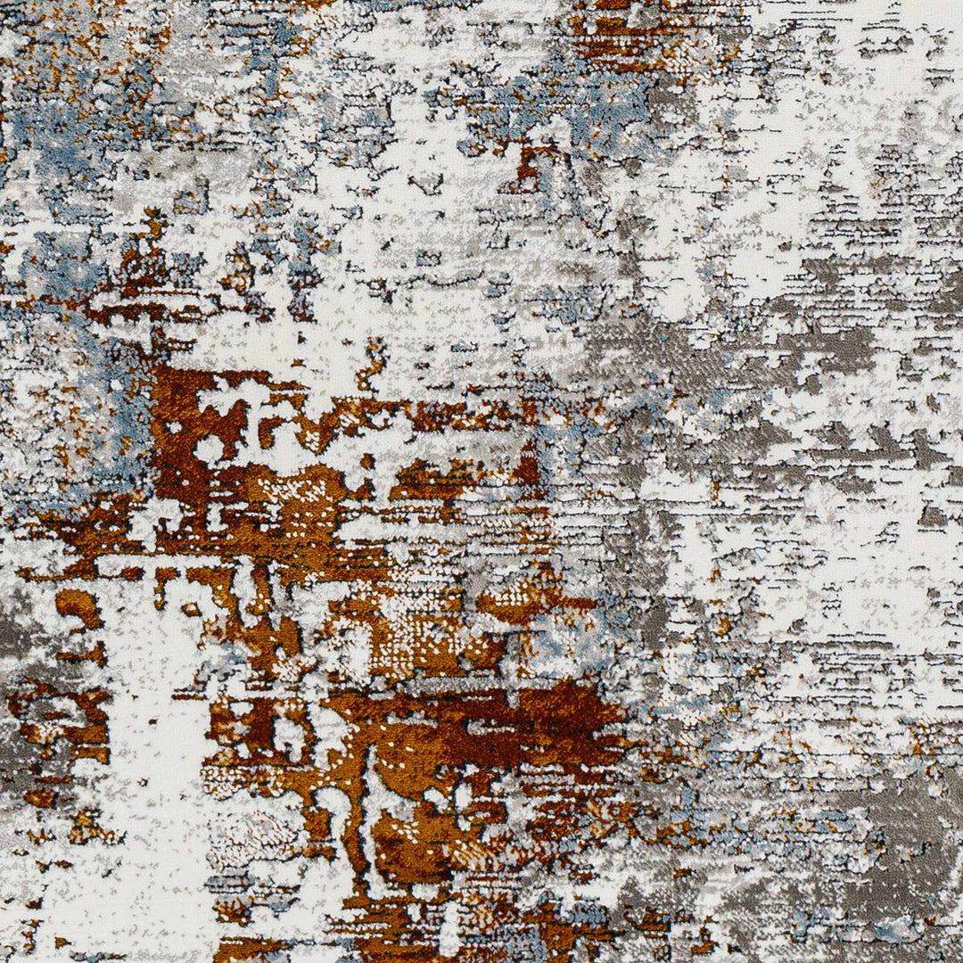 Ansel Modern Abstract Design Blue And Gray Area Rug