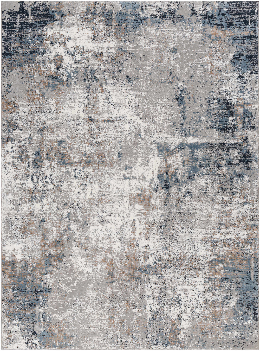 Dolan Modern Abstract Design Gray And Blue Area Rug