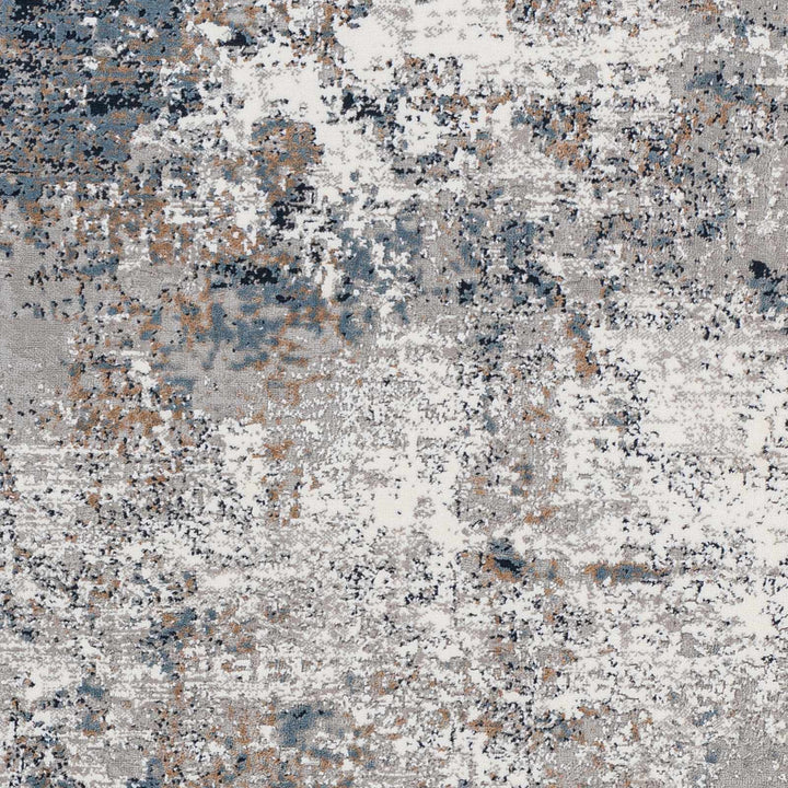 Dolan Modern Abstract Design Gray And Blue Area Rug