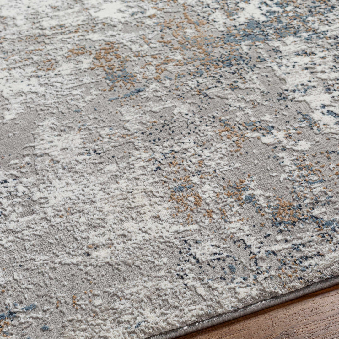 Dolan Modern Abstract Design Gray And Blue Area Rug