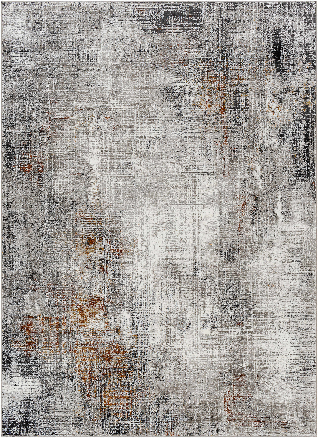 Ervin Gray Modern Abstract Design Area Rug