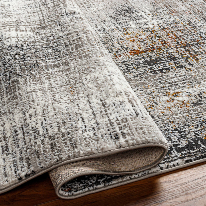 Ervin Gray Modern Abstract Design Area Rug