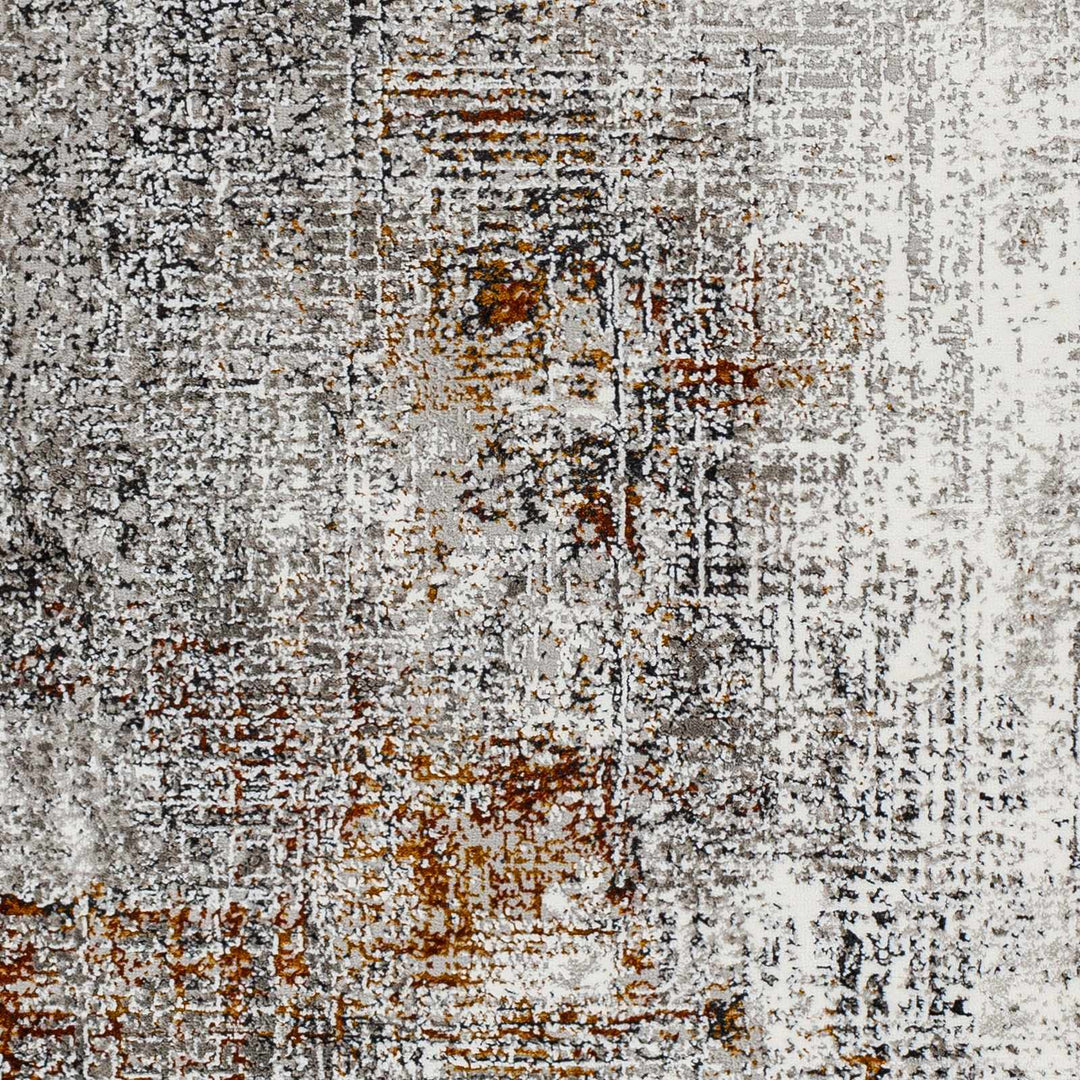 Ervin Gray Modern Abstract Design Area Rug