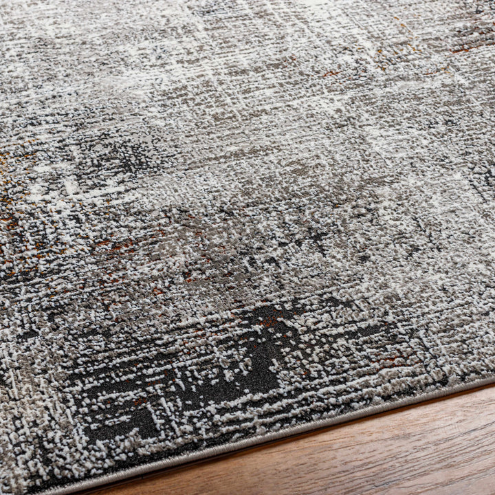 Ervin Gray Modern Abstract Design Area Rug
