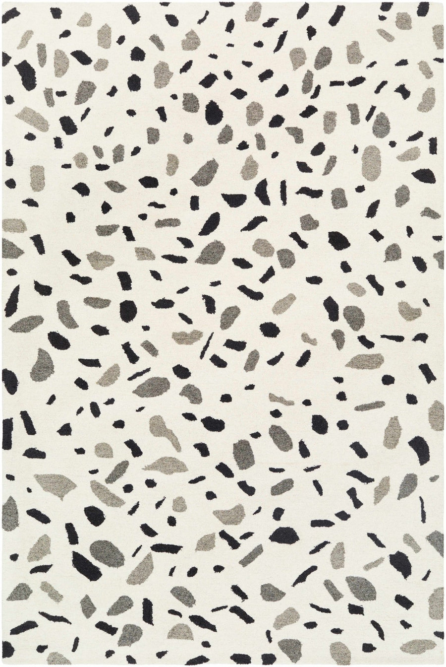 Sala Contemporary Abstract White And Gray Rug - The Rug Decor