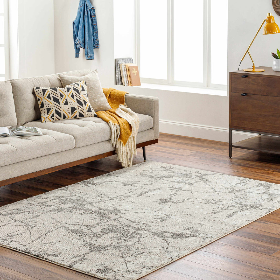 Ianto Modern Style Gray Washable Area Rug