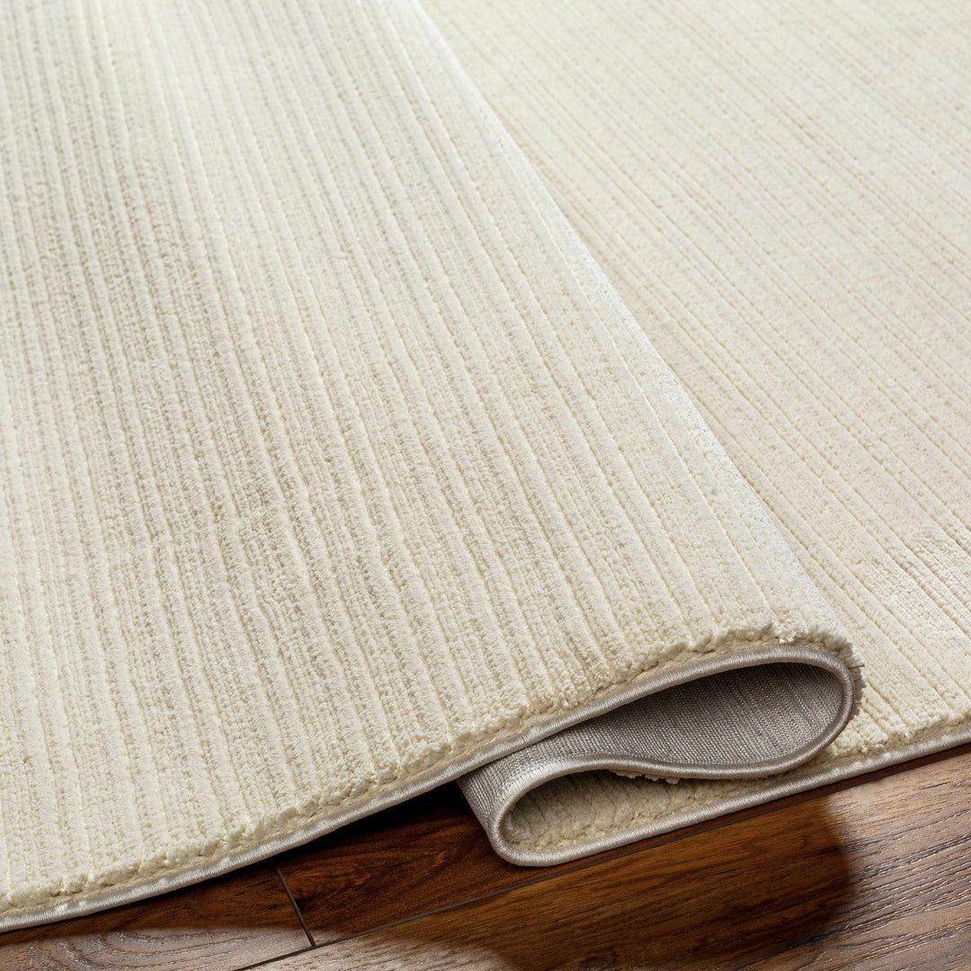 Kini Modern Stripe Pattern Beige Washable Rug