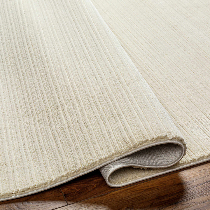 Kini Modern Stripe Pattern Beige Washable Rug