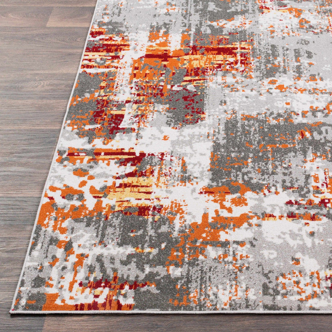 Salina Contemporary Abstract Gray And Silver Area Rug - The Rug Decor