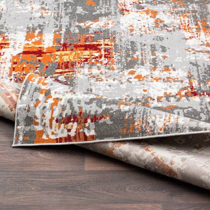 Salina Contemporary Abstract Gray And Silver Area Rug - The Rug Decor