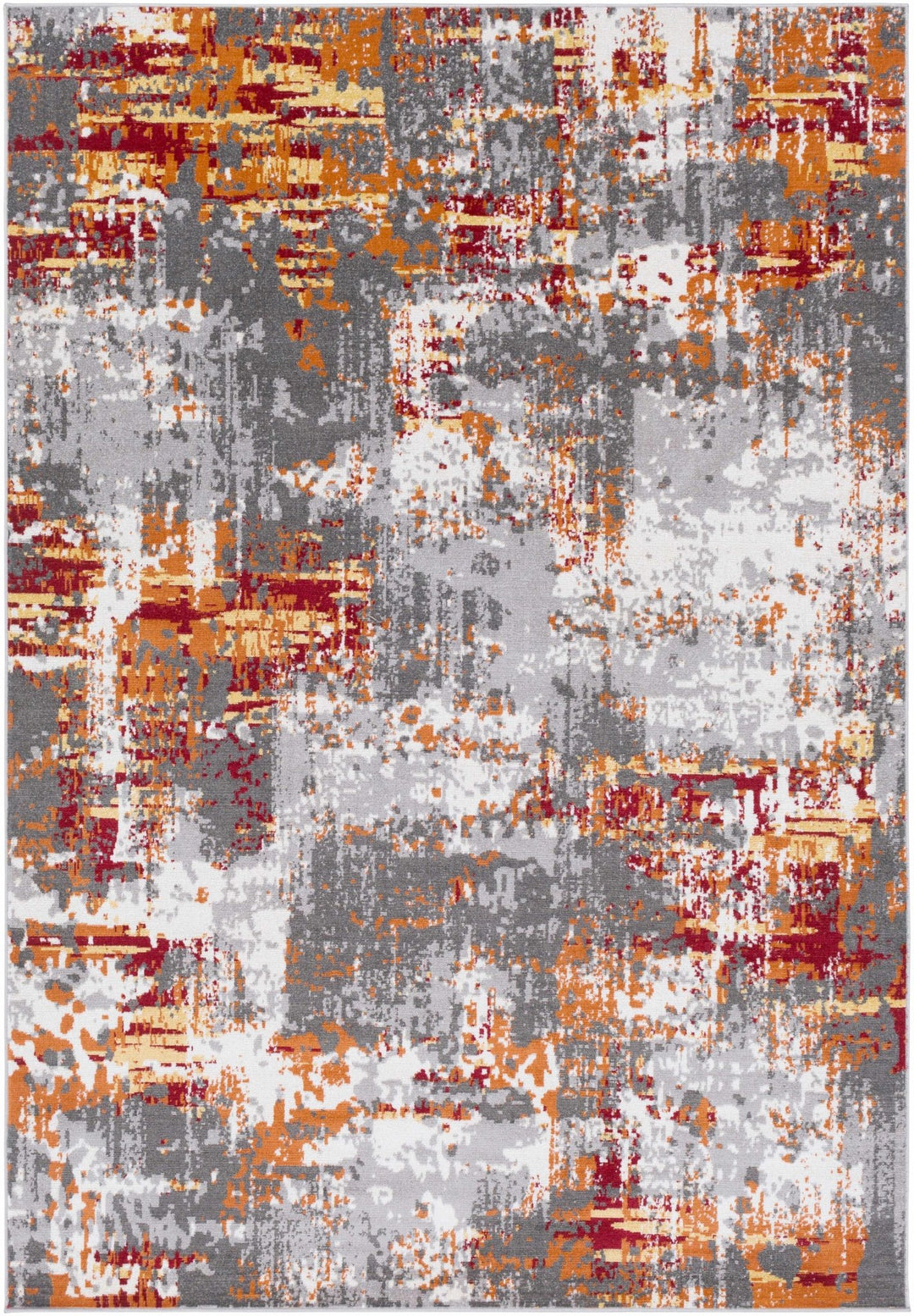 Salina Contemporary Abstract Gray And Silver Area Rug - The Rug Decor
