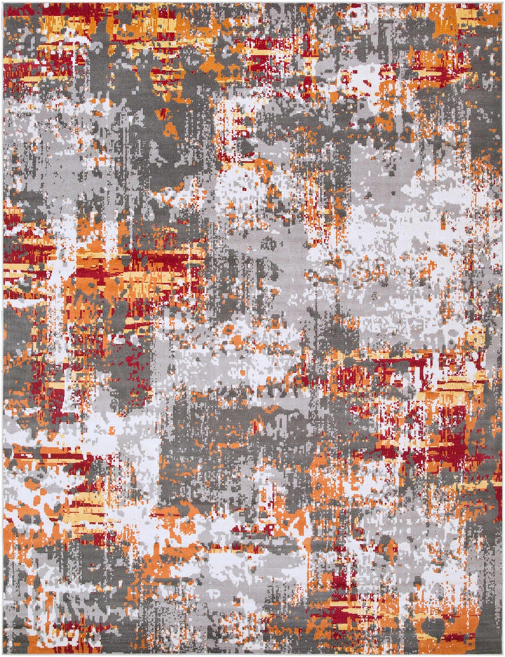 Salina Contemporary Abstract Gray And Silver Area Rug - The Rug Decor