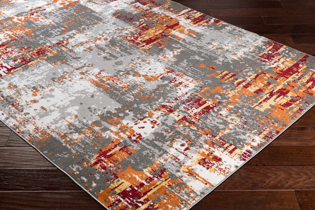 Salina Contemporary Abstract Gray And Silver Area Rug - The Rug Decor