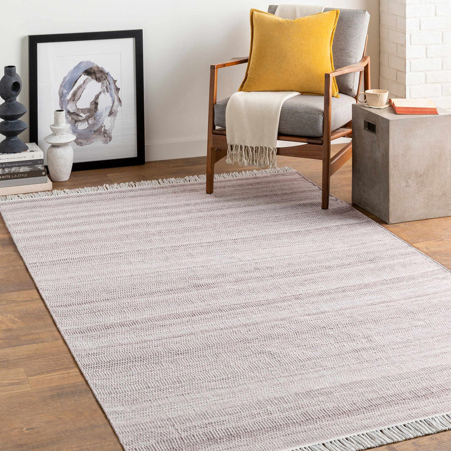 Salogon Modern Stripe Pattern Off White Hand Woven Rug - The Rug Decor