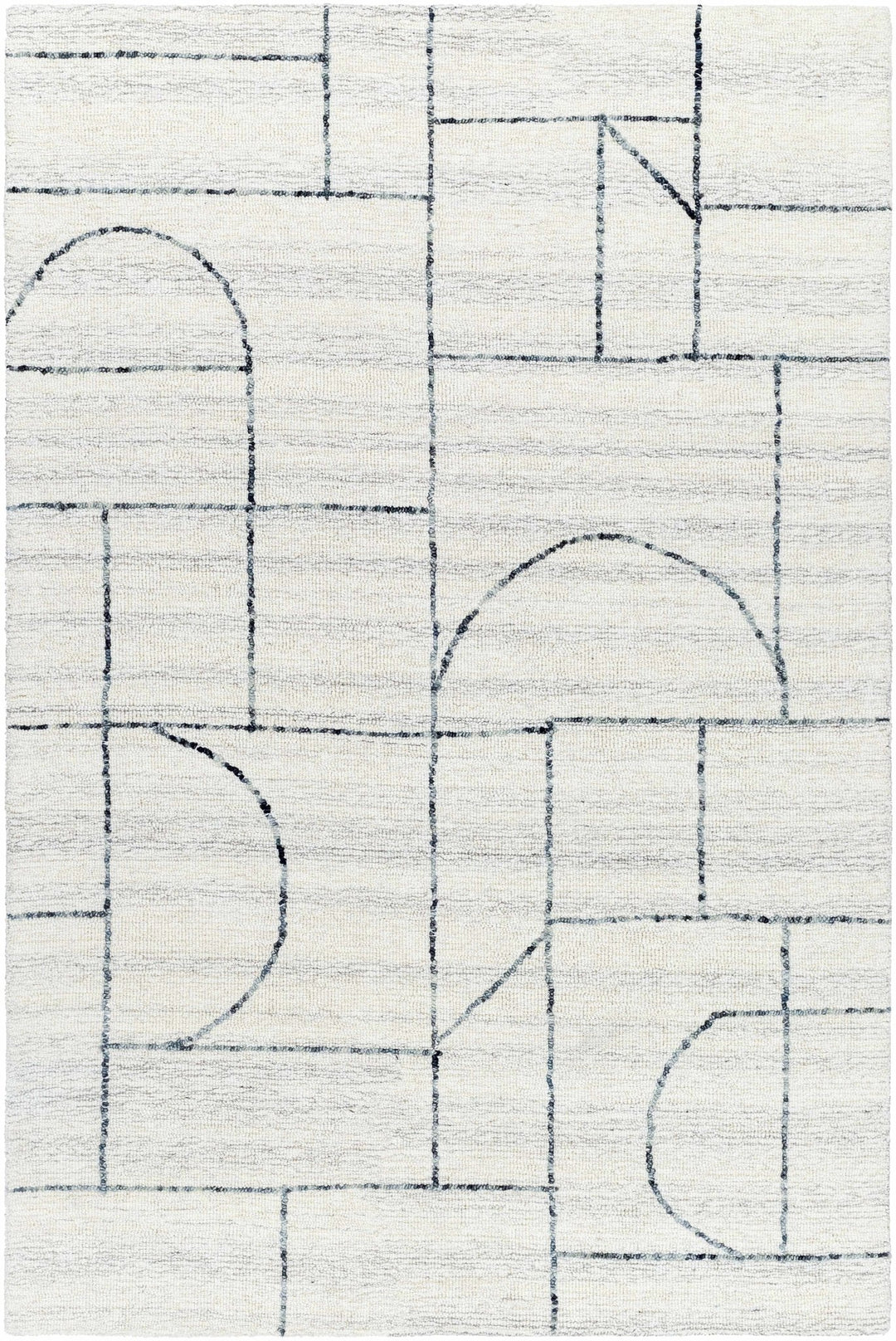Sanaz Ivory Contemporary Style Hand Tufted Wool Area Rug - The Rug Decor