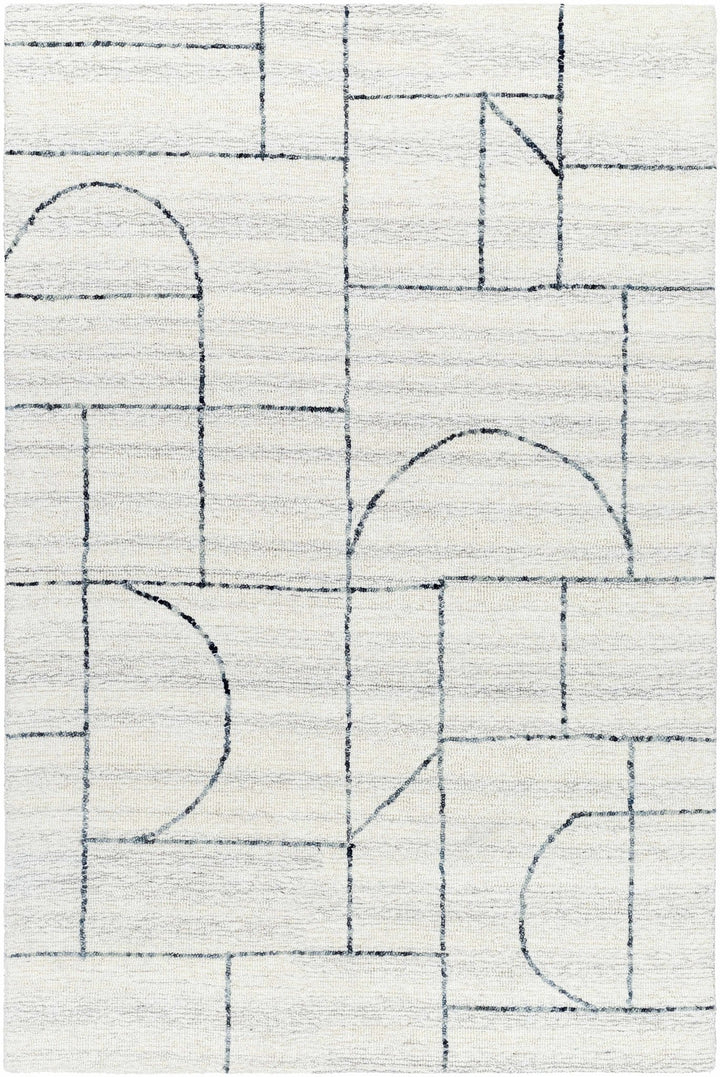 Sanaz Ivory Contemporary Style Hand Tufted Wool Area Rug - The Rug Decor