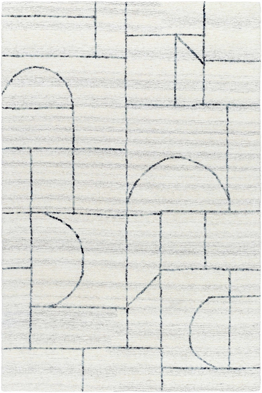 Sanaz Ivory Contemporary Style Hand Tufted Wool Area Rug - The Rug Decor