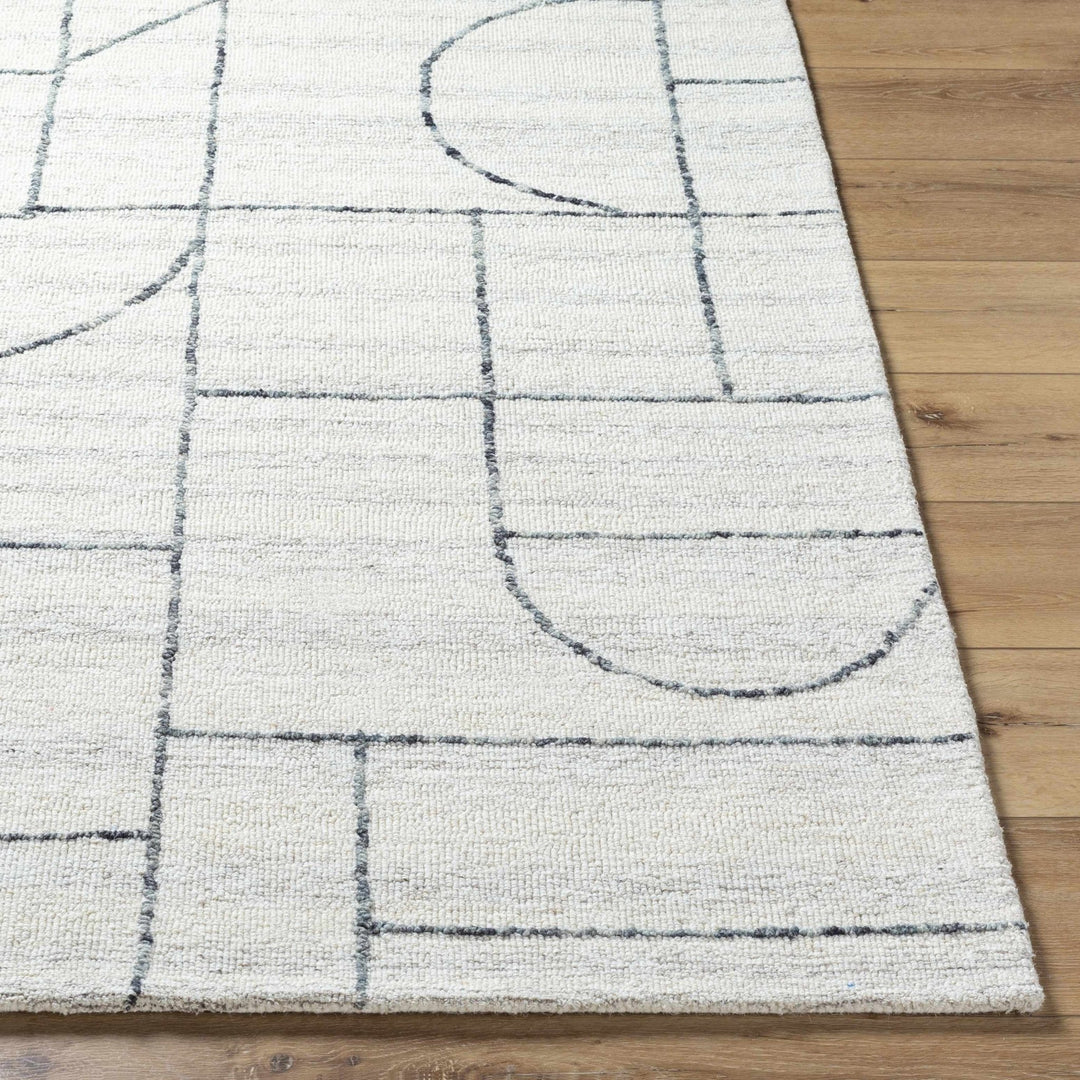 Sanaz Ivory Contemporary Style Hand Tufted Wool Area Rug - The Rug Decor