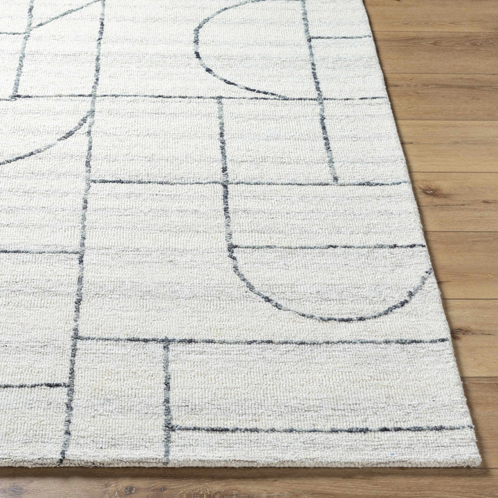 Sanaz Ivory Contemporary Style Hand Tufted Wool Area Rug - The Rug Decor
