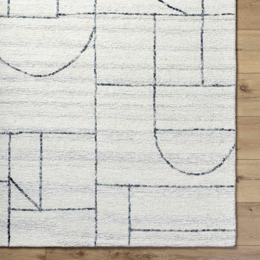 Sanaz Ivory Contemporary Style Hand Tufted Wool Area Rug - The Rug Decor