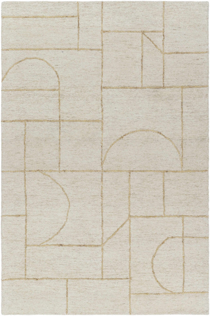 Sanaz Modern Geometrical Beige Area Rug - The Rug Decor