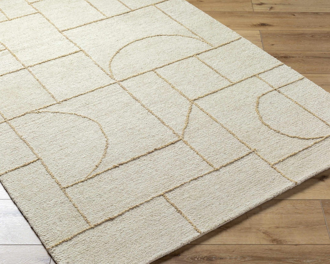 Sanaz Modern Geometrical Beige Area Rug - The Rug Decor