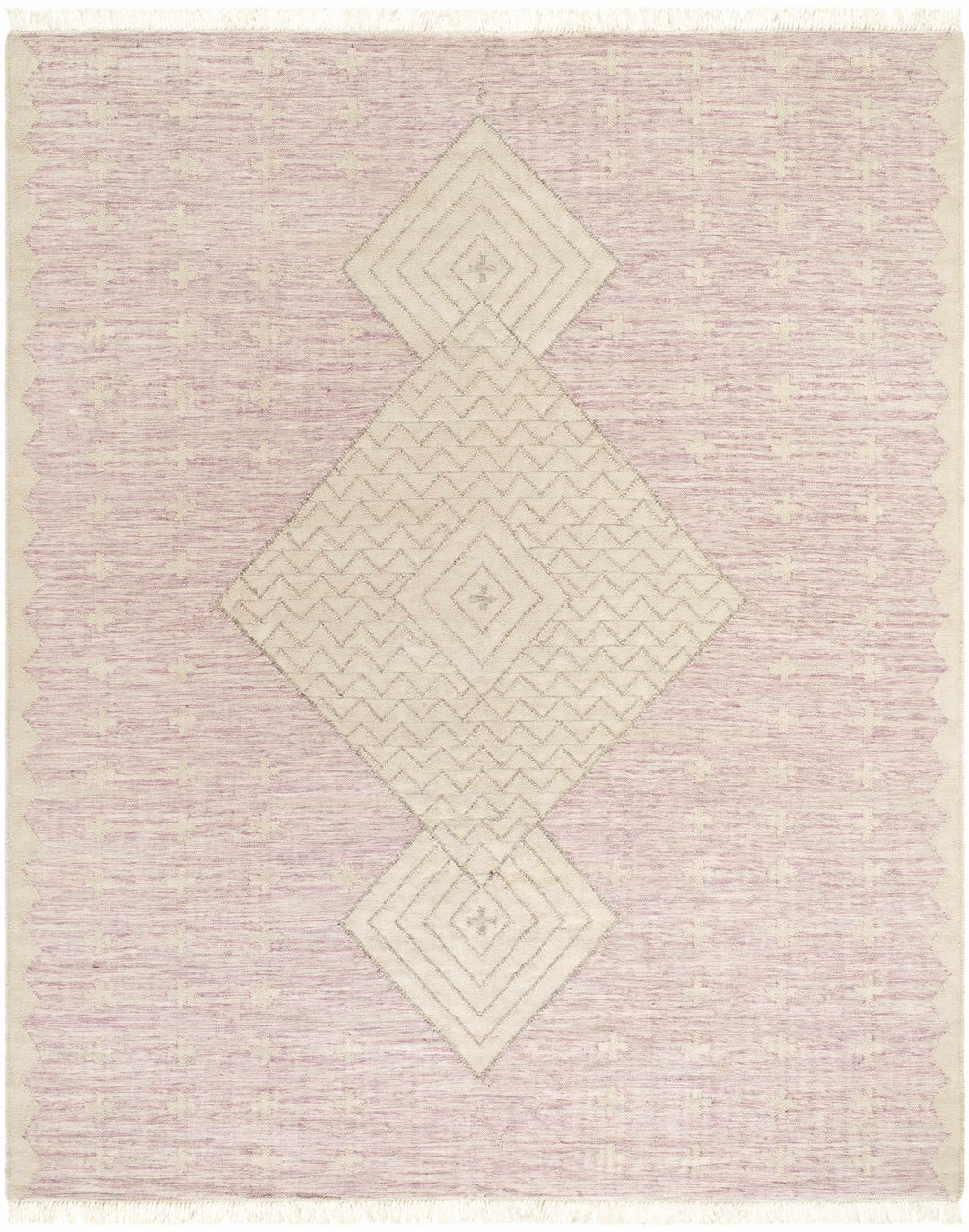 Sang Beige And Pink Bohemian Hand Woven Rug - The Rug Decor