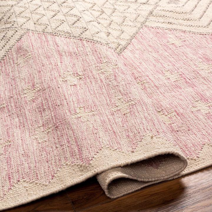 Sang Beige And Pink Bohemian Hand Woven Rug - The Rug Decor