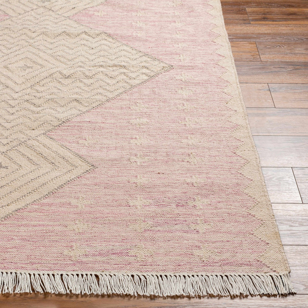 Sang Beige And Pink Bohemian Hand Woven Rug - The Rug Decor