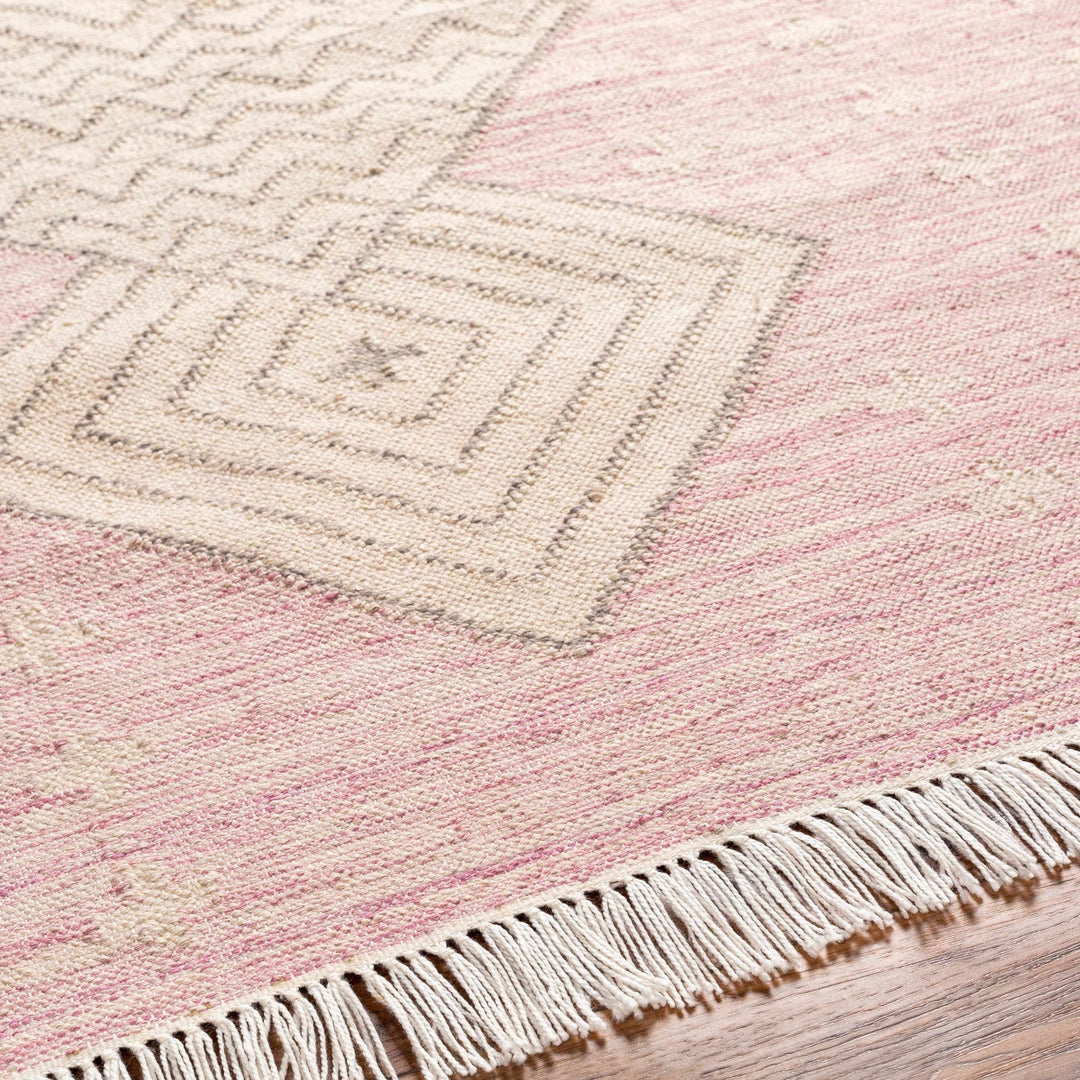 Sang Beige And Pink Bohemian Hand Woven Rug - The Rug Decor