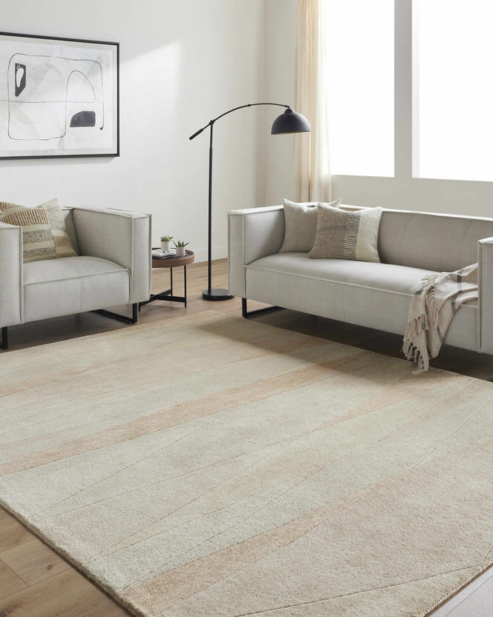 Sanne Beige Contemporary Hand Tufted Wool Rug - The Rug Decor