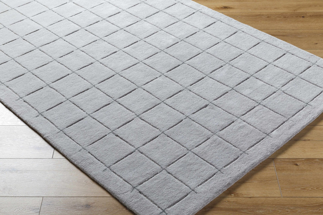 Sanvi Modern Geometrical Gray Hand Tufted Wool Area Rug - The Rug Decor