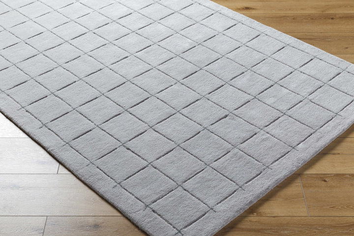 Sanvi Modern Geometrical Gray Hand Tufted Wool Area Rug - The Rug Decor