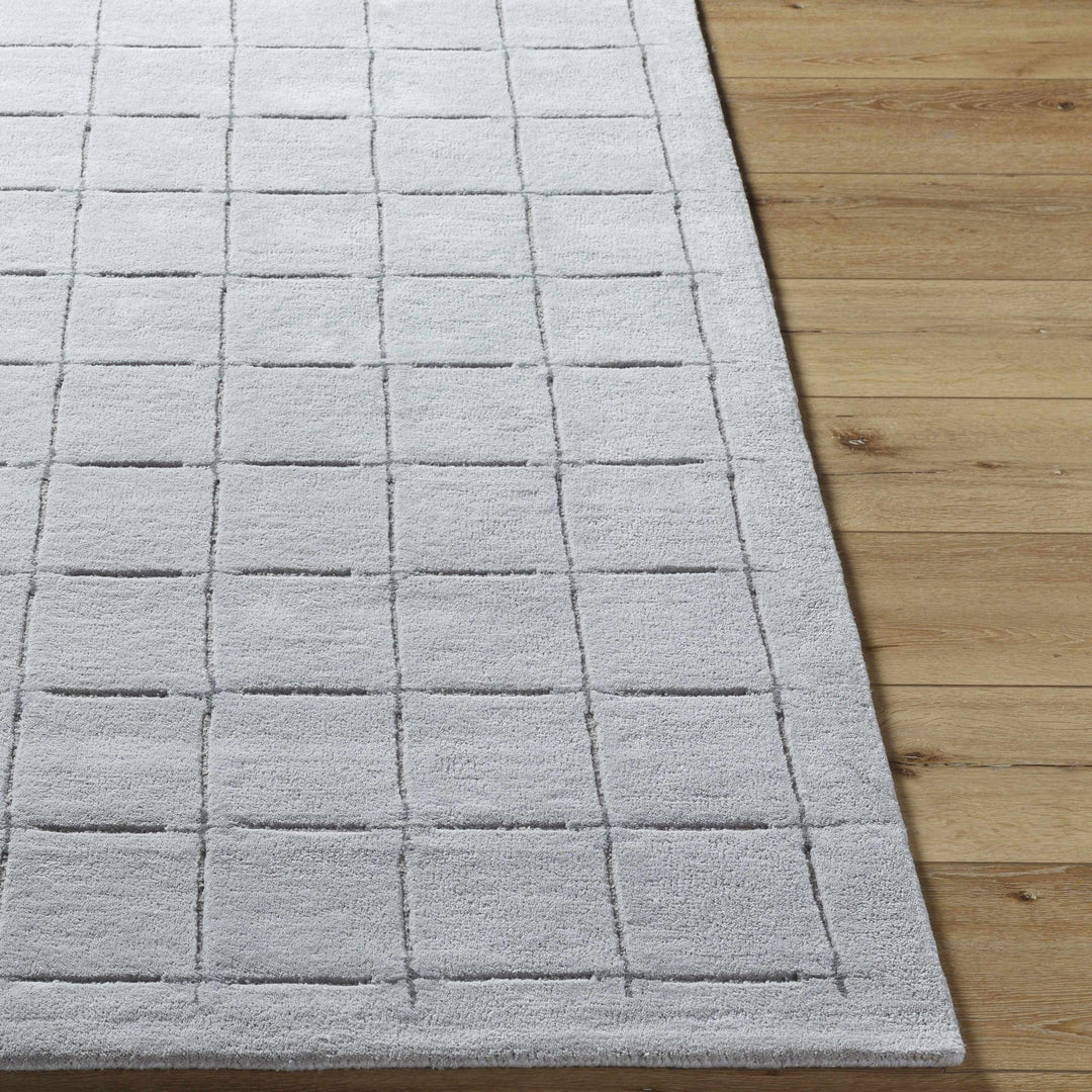 Sanvi Modern Geometrical Gray Hand Tufted Wool Area Rug - The Rug Decor
