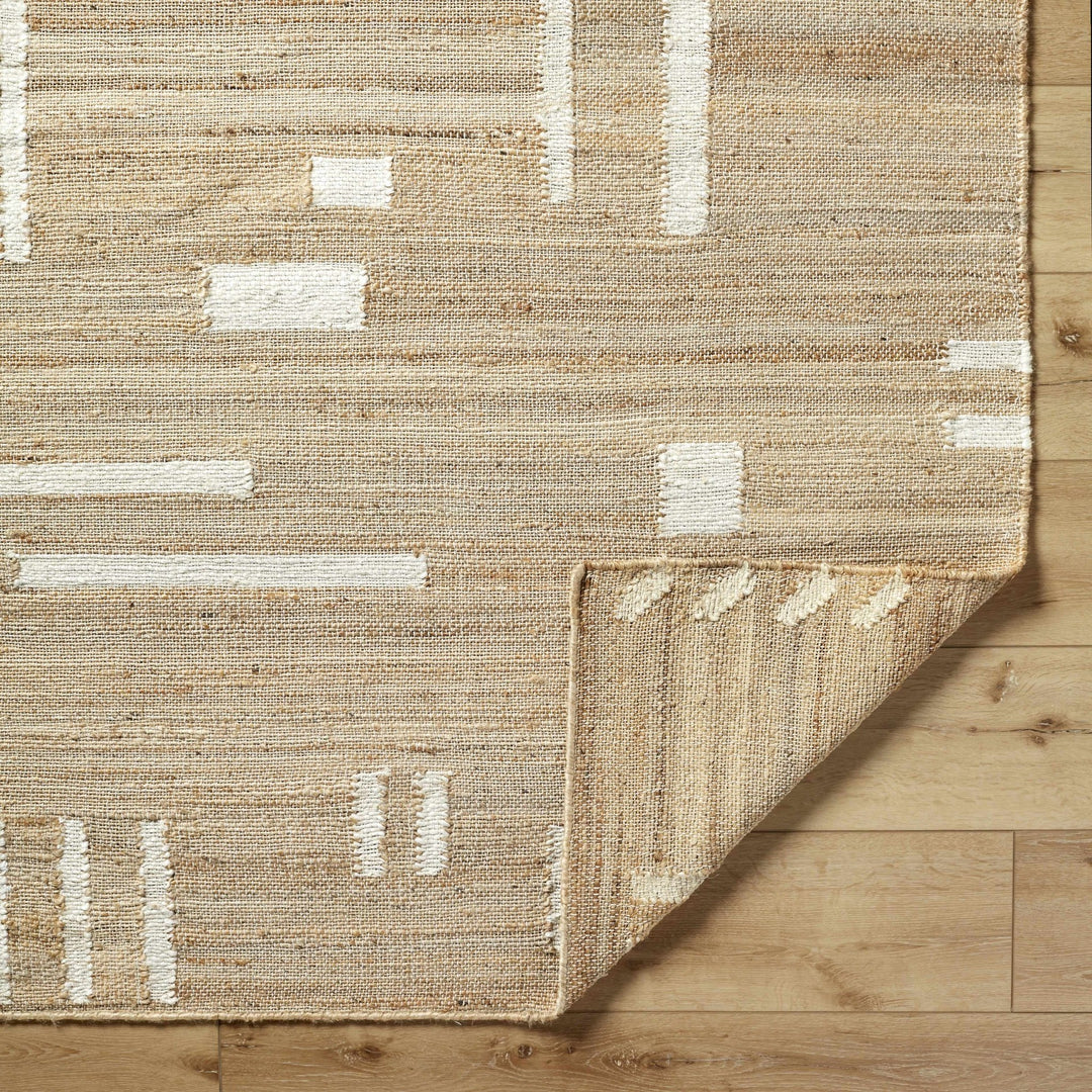 Sasha Contemporary Tan And Ivory Jute Rug - The Rug Decor