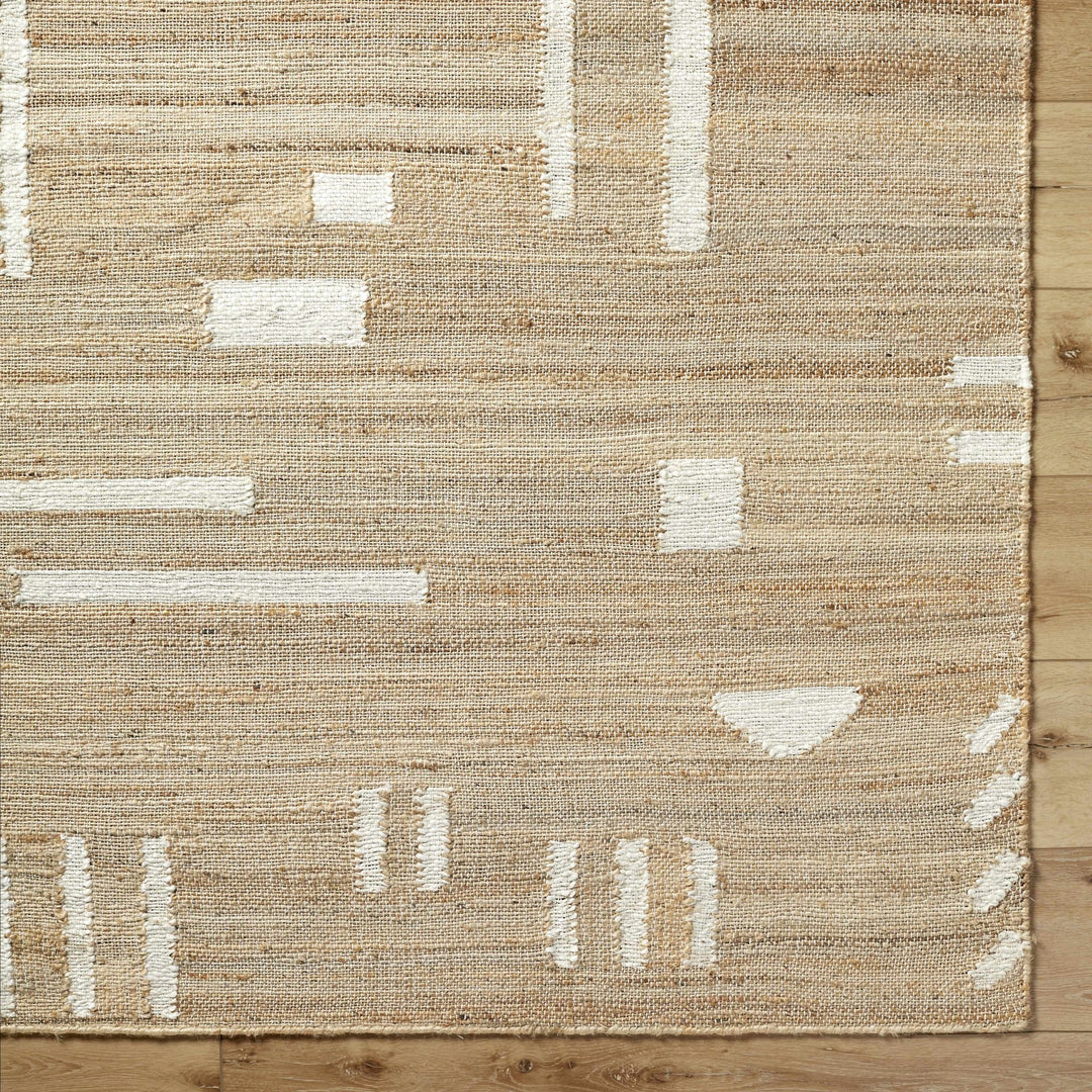 Sasha Contemporary Tan And Ivory Jute Rug - The Rug Decor