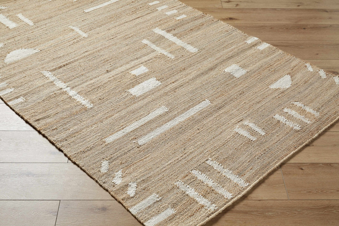 Sasha Contemporary Tan And Ivory Jute Rug - The Rug Decor
