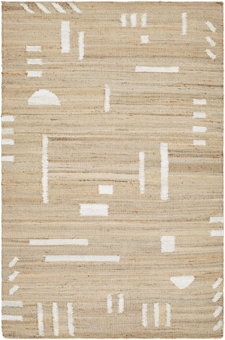 Sasha Contemporary Tan And Ivory Jute Rug - The Rug Decor