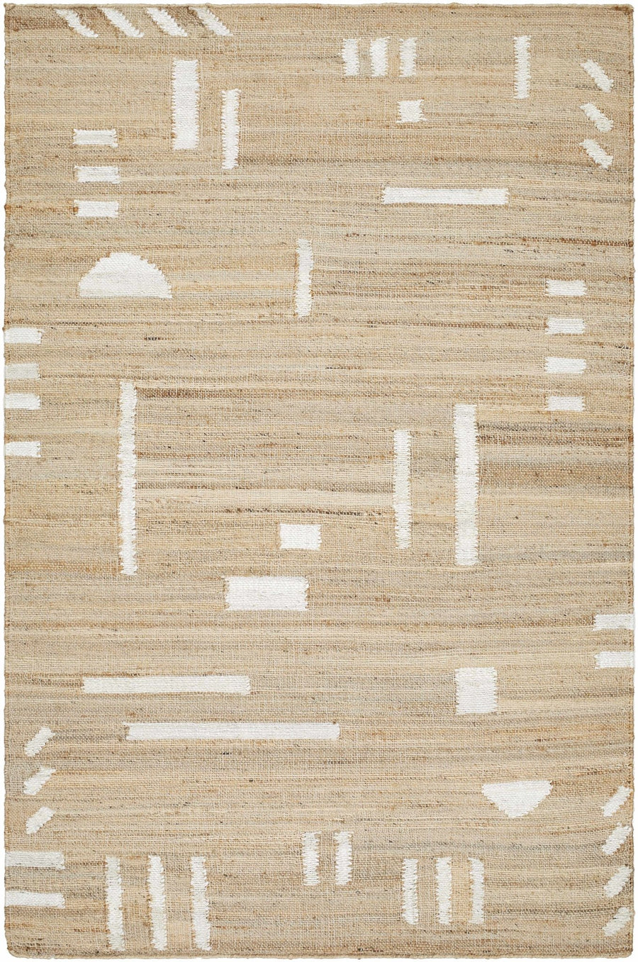 Sasha Contemporary Tan And Ivory Jute Rug - The Rug Decor