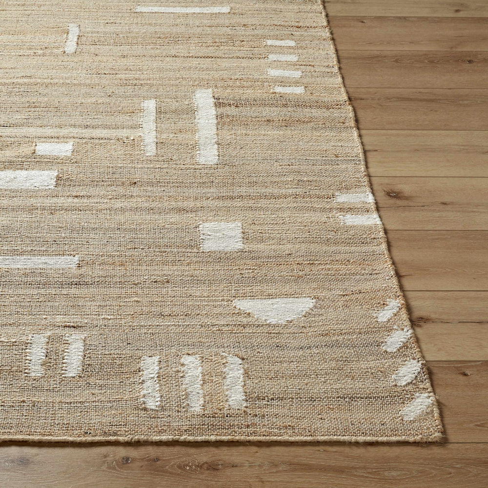 Sasha Contemporary Tan And Ivory Jute Rug - The Rug Decor