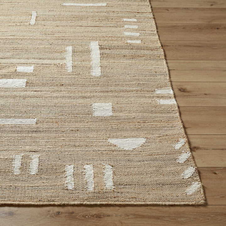 Sasha Contemporary Tan And Ivory Jute Rug - The Rug Decor