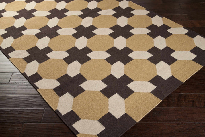 Satartia Contemporary Camel And Brown Area Rug - The Rug Decor