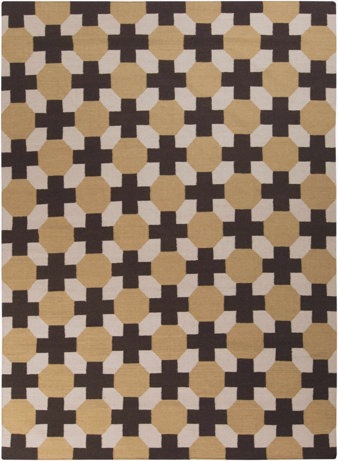 Satartia Contemporary Camel And Brown Area Rug - The Rug Decor