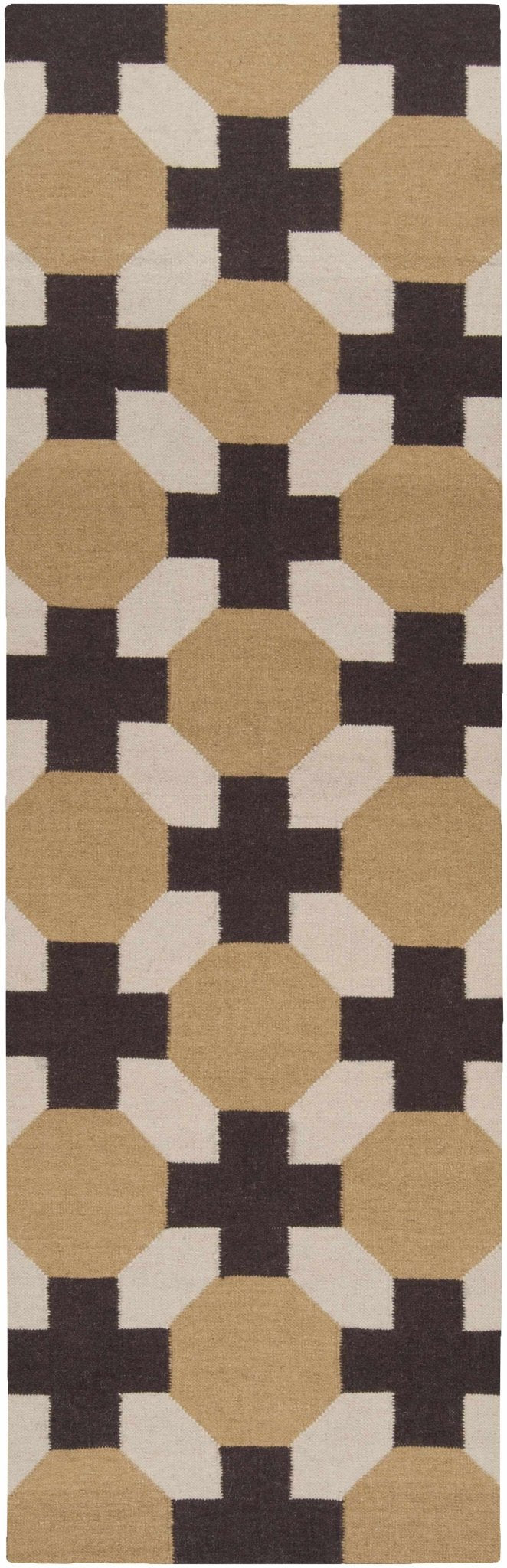 Satartia Contemporary Camel And Brown Area Rug - The Rug Decor