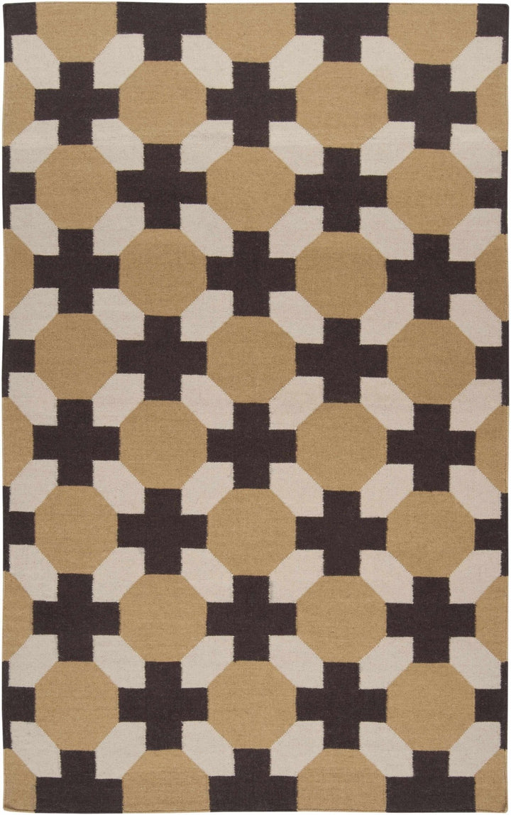 Satartia Contemporary Camel And Brown Area Rug - The Rug Decor