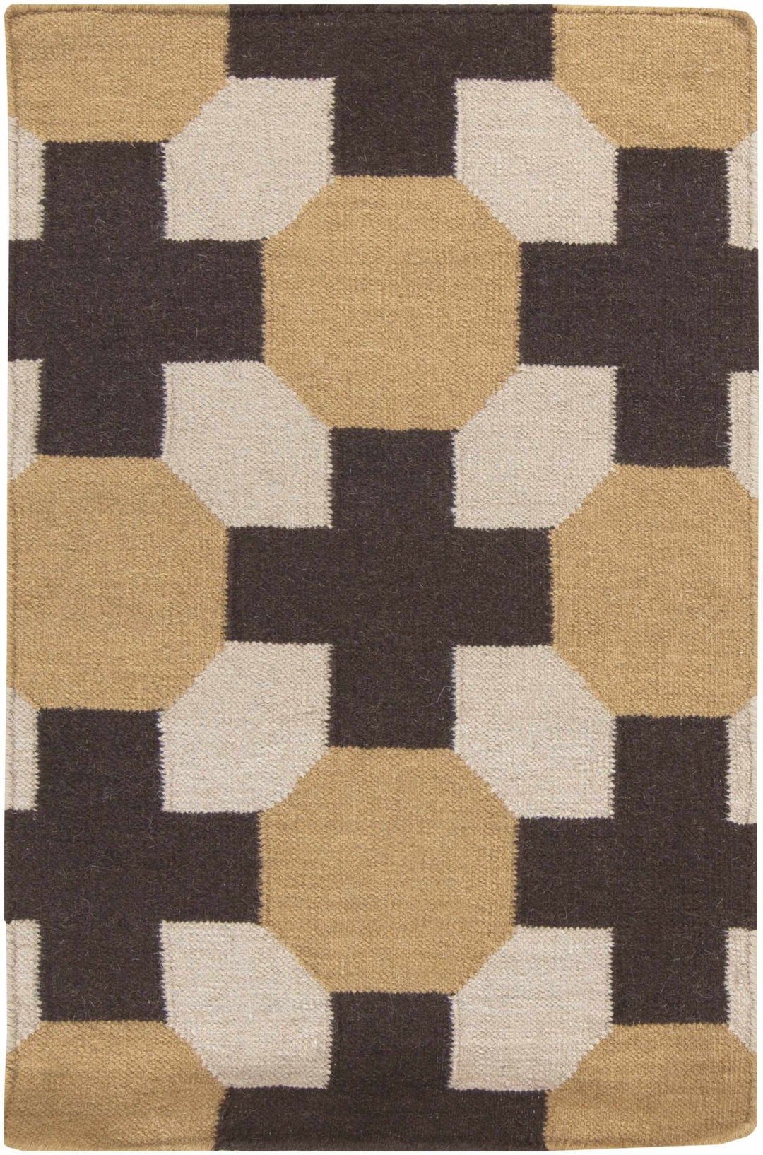 Satartia Contemporary Camel And Brown Area Rug - The Rug Decor