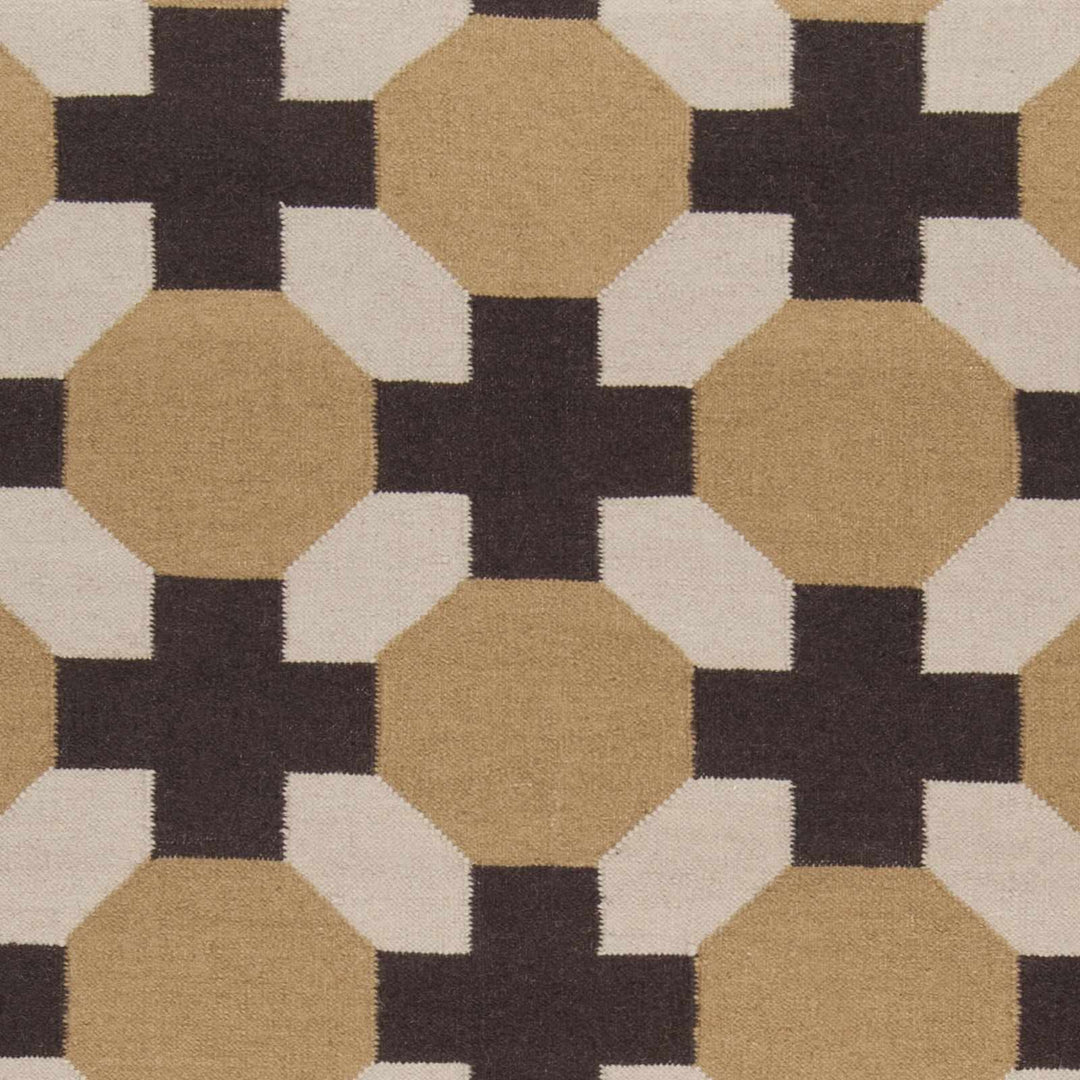 Satartia Contemporary Camel And Brown Area Rug - The Rug Decor
