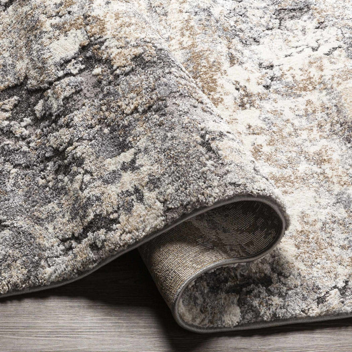 Satsop Ivory And Charcoal Modern Abstract Design Area Rug - The Rug Decor