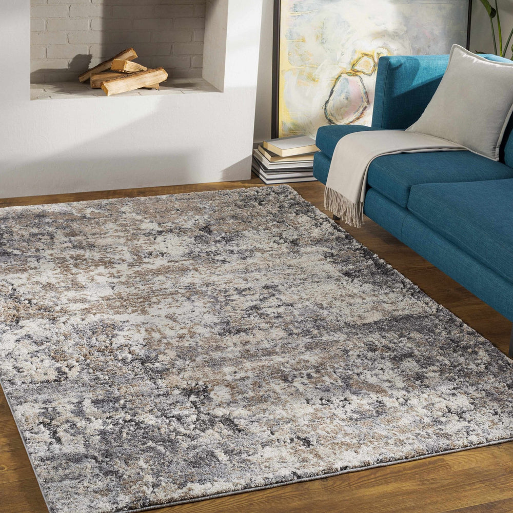 Satsop Ivory And Charcoal Modern Abstract Design Area Rug - The Rug Decor