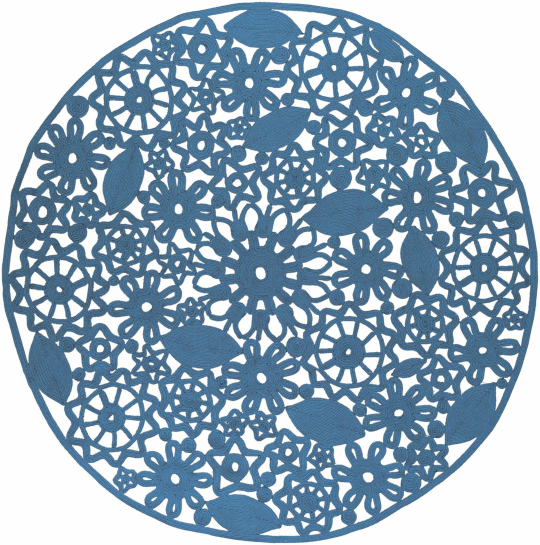 Sauquoit Blue Modern Style Hand Woven Outdoor Area Rug - The Rug Decor